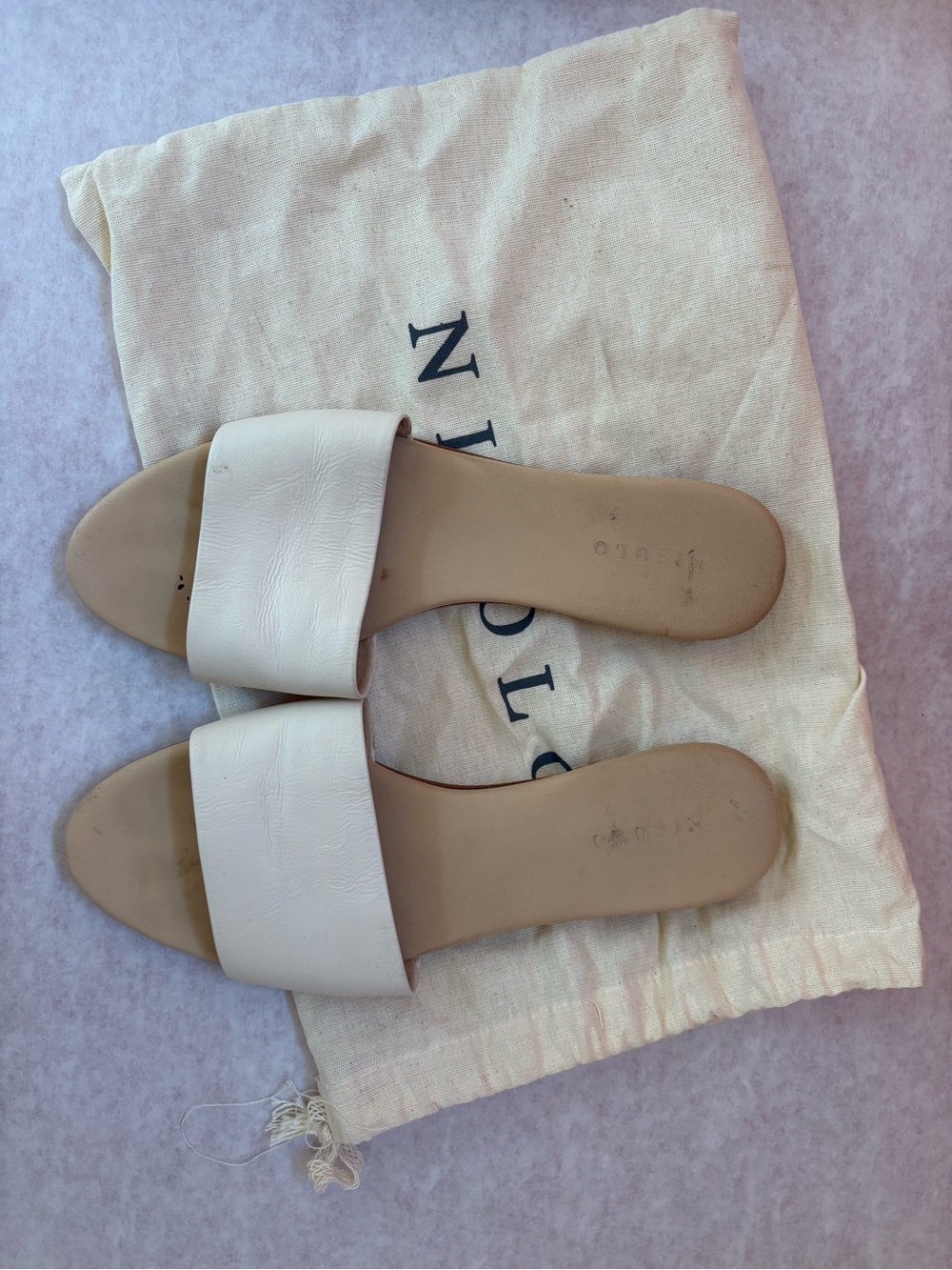 Nisolo Isla Slide in Bone size 8